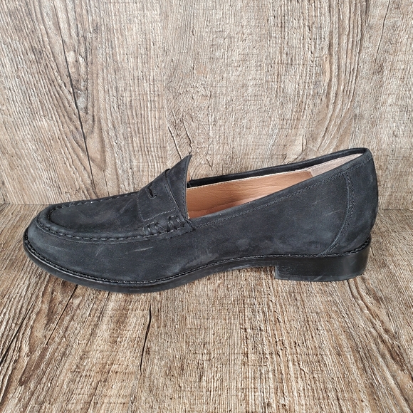 Vionic Waverly Women's Size 6 Black Suede Leather Penny Loafers Shoes - Picture 6 of 12